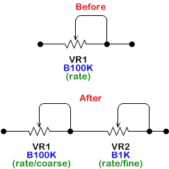 Adding a fine and coarse potentiometer